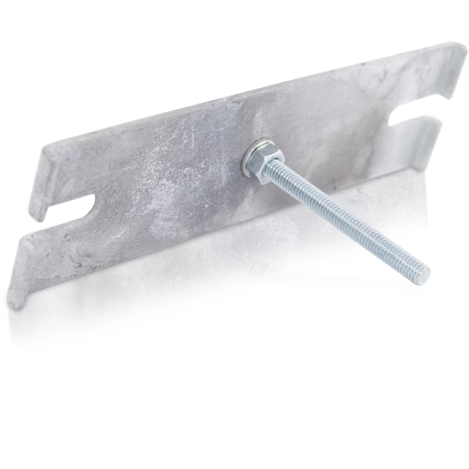 Gabiona Haube, anthrazit, eckig, 27,5x27,5cm, Detailansicht mit Schraube.