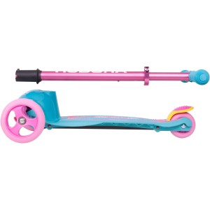 Hudora Flitzkids 2.0 Skate Wonders Roller in Türkis und Pink, Lenker abnehmbar.