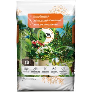 Sack GROW by OBI Zimmerpflanzenerde, 10l, für Blüh- und Grünpflanzen.