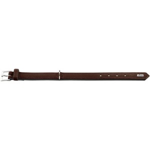 Braunes Hunter Softie Hundehalsband aus Kunstleder, Größe S-M, 45 cm.