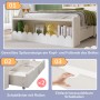 okwish Kinderbett 90x190cm mit Schubladen und Sitzbank Kinderzimmer Weiß ohne Matratze_9