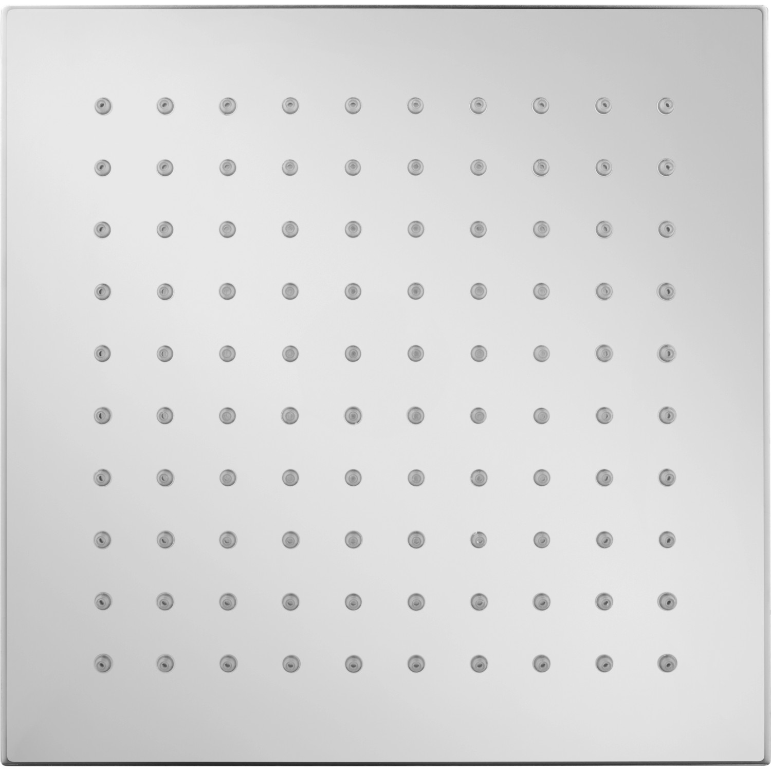 Quadratische baliv Kopfbrause KBR-20.40 aus Edelstahl mit Antikalk-Noppen.