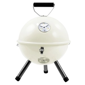 Activa Kugelgrill Mallorca, Ø 30 cm, creme, Holzkohlegrill mit drei Edelstahlfüßen.