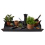 Fiskars Pflanzmatte, faltbar, mit Pflanzen und Gartengeräten. Praktischer Helfer für sauberes Umtopfen.