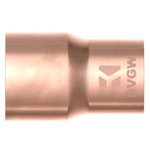 Kirchhoff Reduzier-Doppelmuffe, 22 mm x 18 mm, aus Kupfer für Lötfittings.