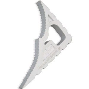 Weißer Schellenberg Türstopper aus Kunststoff für Fenster und Türen.