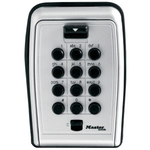 Master Lock Schlüsseltresor 5423EURD für Wandmontage, schwarz-grau, mit Zahlencode.