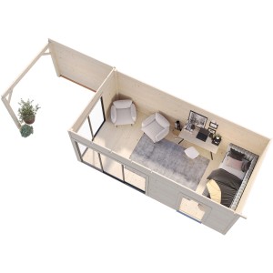 Palmako Gartenhaus Andrea Slide Naturbelassen 898 cm x 300 cm FSC®