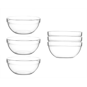 BigDean 6er Set Dipschalen Durchmesser 12cm aus Glas 330ml Made in France Glasschale Dessertschalen Snackschalen Schälchen für Desserts Tapas und