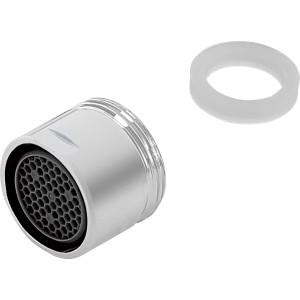 Verchromte Mischdüse M18 für Cabras Armatur, mit Einsatz und Dichtungsring.