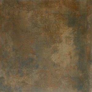 Quadratische, kupferfarbene Feinsteinzeug Bodenfliese, 60x60 cm, mit matter Lappato Oberfläche.