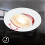 Schwenkbarer, weißer Brilo LED Einbaustrahler Besi, 2er Set, warmweißes Licht.