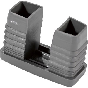 Graue Fußkappen (4 Stk.) für Bonlee Stapelstuhl, Kunststoff Ersatzteil für Gartenstühle.