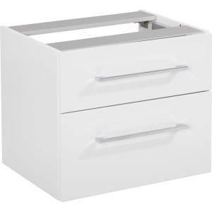Fackelmann Waschbeckenunterschrank HYPE 3.0, 60 cm, Weiß matt mit zwei Schubladen.
