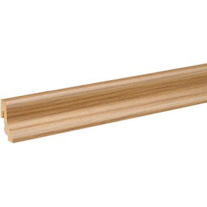 Sockelleiste FU018L, Dekor Eiche Sanremo, MDF, Clip-Montage, mit Kabelkanal.