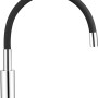 baliv Küchenarmatur KI-1100 Chrom-Schwarz mit flexiblem, schwenkbarem Auslauf.