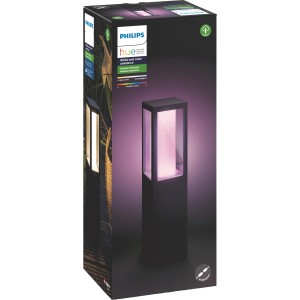 Philips Hue Impress Sockelleuchte, smarte LED Außenleuchte mit Farbwechsel für Garten & Terrasse.