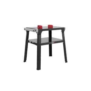 Weber Stand für Lumin Elektrogrill, schwarz, mit Ablagefläche für Grillutensilien.