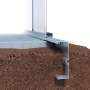 KGT Fundamentrahmen Callas IV aus Aluminium für Gewächshäuser, sichere Verbindung zum Untergrund.