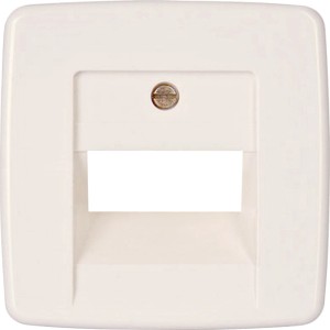Kopp UAE-Abdeckung Rivo reinweiß für Telefondosen mit Schrägauslass.