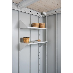 Biohort Regalböden (4er-Pack) im Gerätehaus Neo, zur Aufbewahrung von Gartenzubehör.