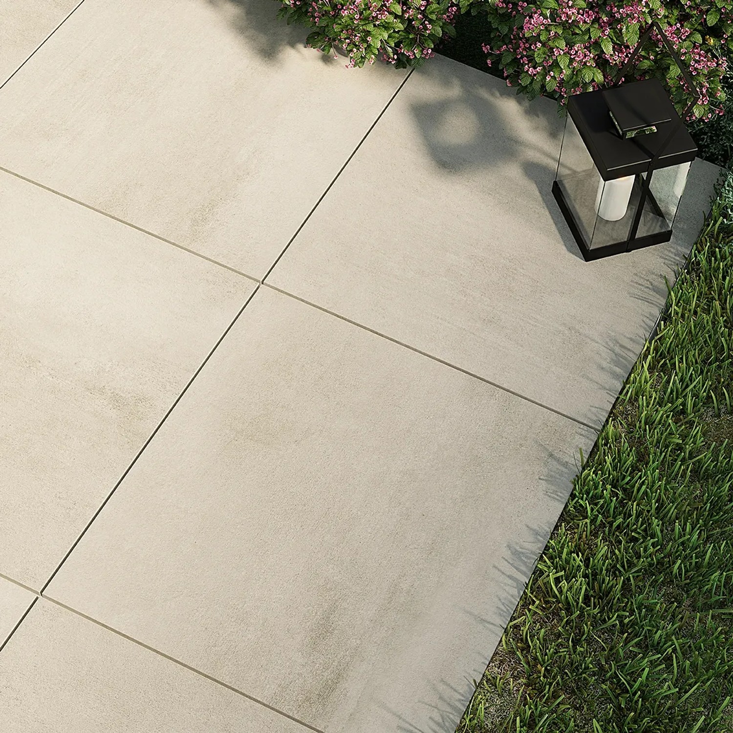 Cersanit Grava Terrassenplatten, Feinsteinzeug, Lichtgrau, 59,3x59,3 cm. Zementoptik für Terrasse und Garten.