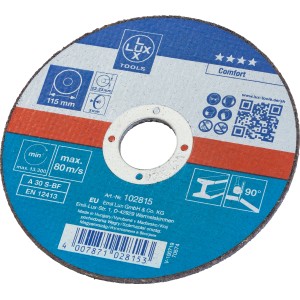 LUX Gewebe-Trennscheibe 115 mm für Metall, Zubehör für Winkelschleifer.