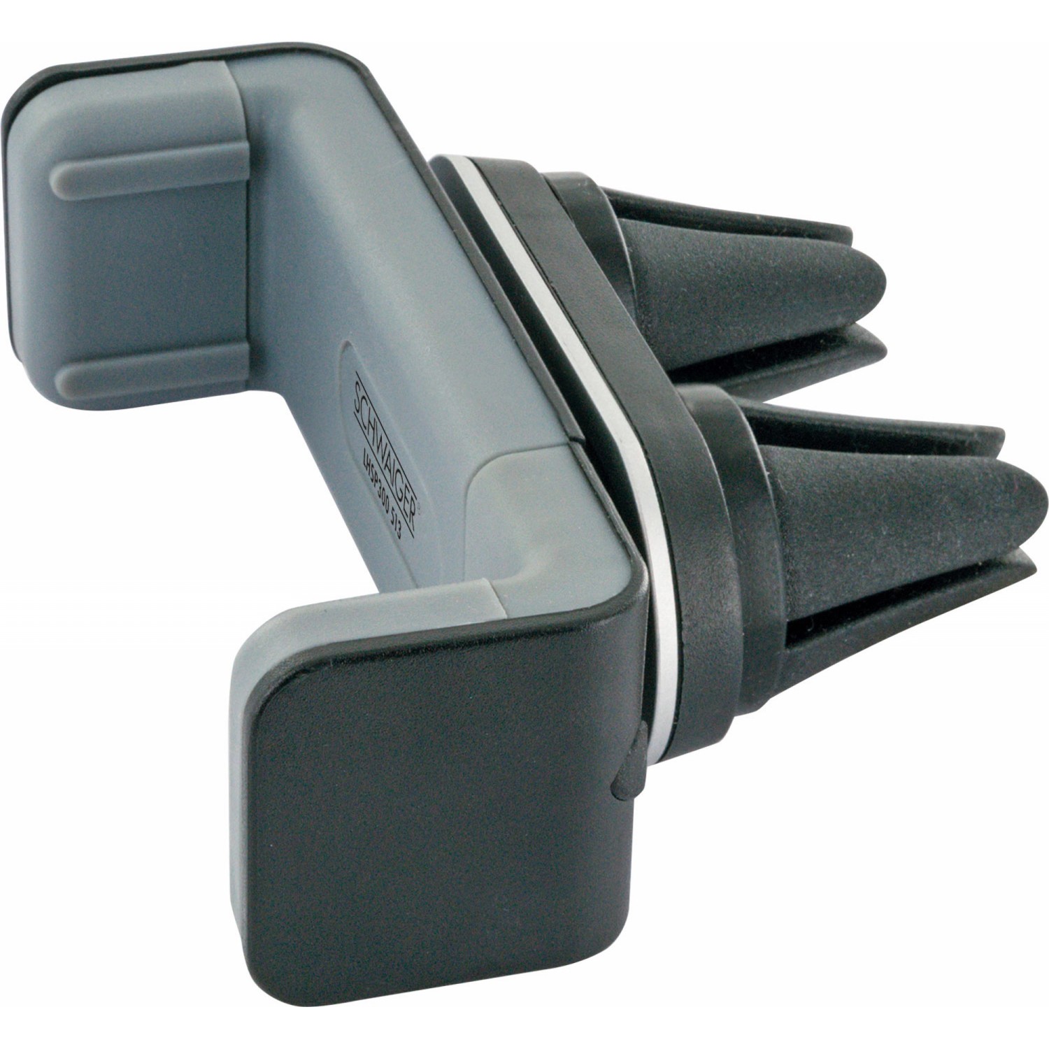 Schwaiger Kfz-Halterung für Smartphones, Lüftungsgitter, schwarz-grau.