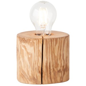 Brilliant Tischleuchte Trabo aus FSC®-Holz, Kiefer gebeizt, mit Glühbirne. Design-Tischlampe.