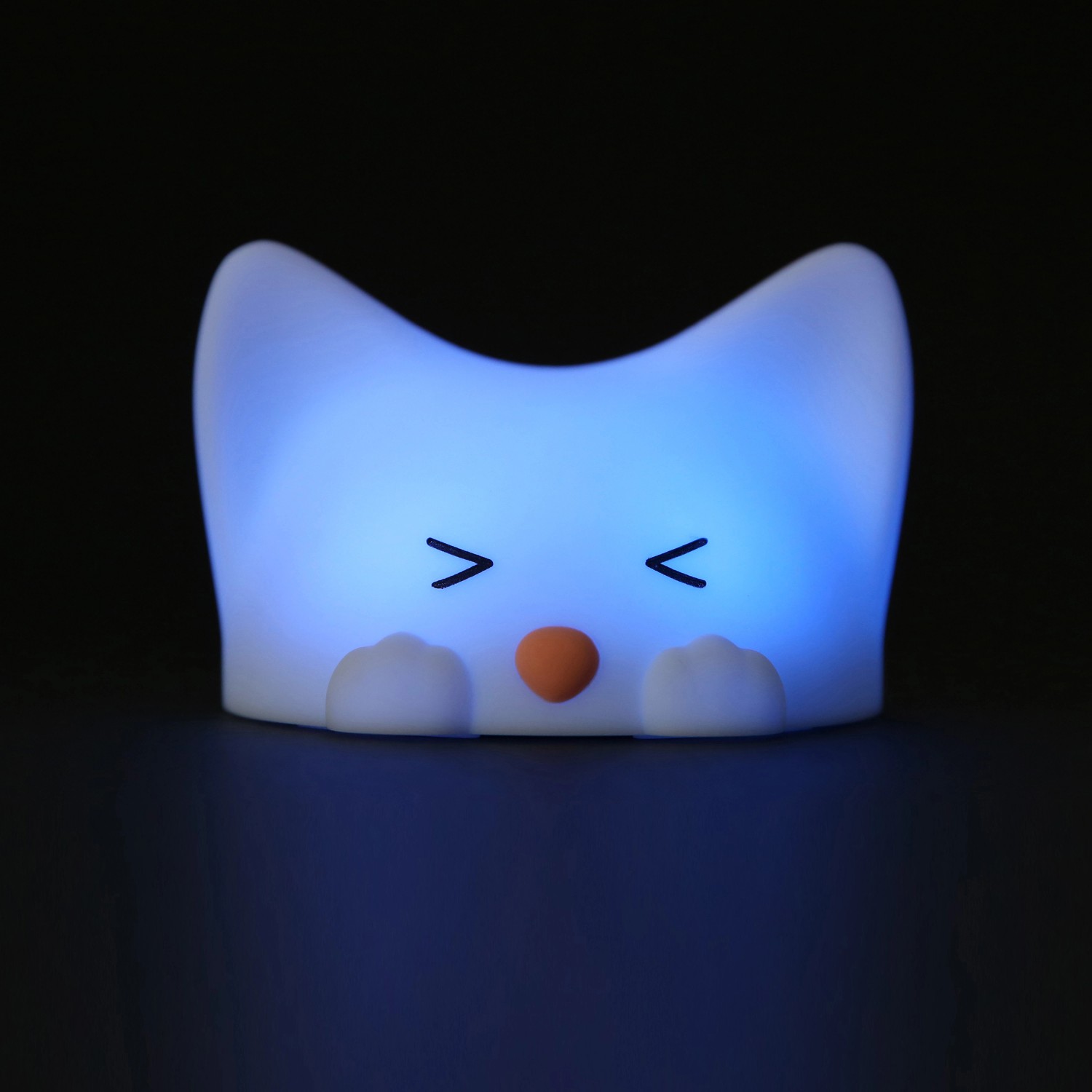 Dimmbares LED Kinder-Nachtlicht Catty Cat mit Farbwechsel und Soundeffekt.