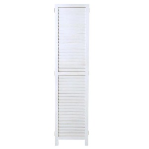 Weißer MCW Paravent C30 im Fensterladen-Design, 170x120cm, Dekoartikel für Wohnräume.