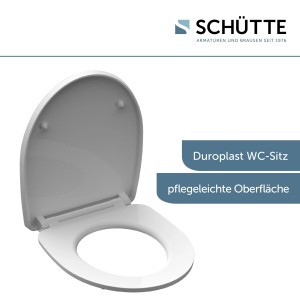 Schütte WC-Sitz Water Lily aus Duroplast mit Absenkautomatik und Schnellverschluss.