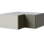 Feldmann-Wohnen Eckaufsatzschrank Oslo, grau/reed green matt, 2-türig, mit Rahmenoptik und Metallgriff.