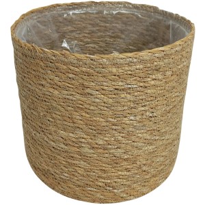 Boltze Pflanztopf, 18 cm, Natur, aus Seegras geflochten, modernes Deko-Highlight für Pflanzen.