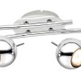 Chromfarbener LED Spot Scordia mit 4 Leuchten und GU10 Leuchtmittel.