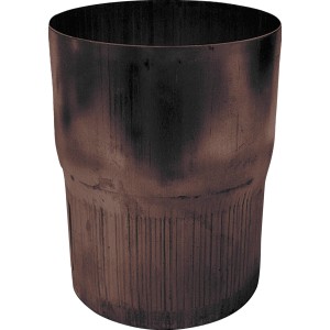 Fallrohrverbinder NW 80 in Braun für Metall-Dachrinnen.