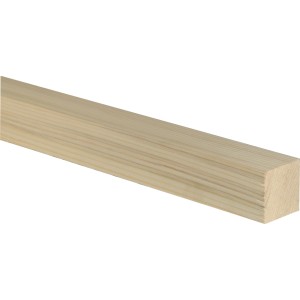 Fichte Flachleiste, 40x40x2400 mm, ideal für Bastelarbeiten und Innenausbau.