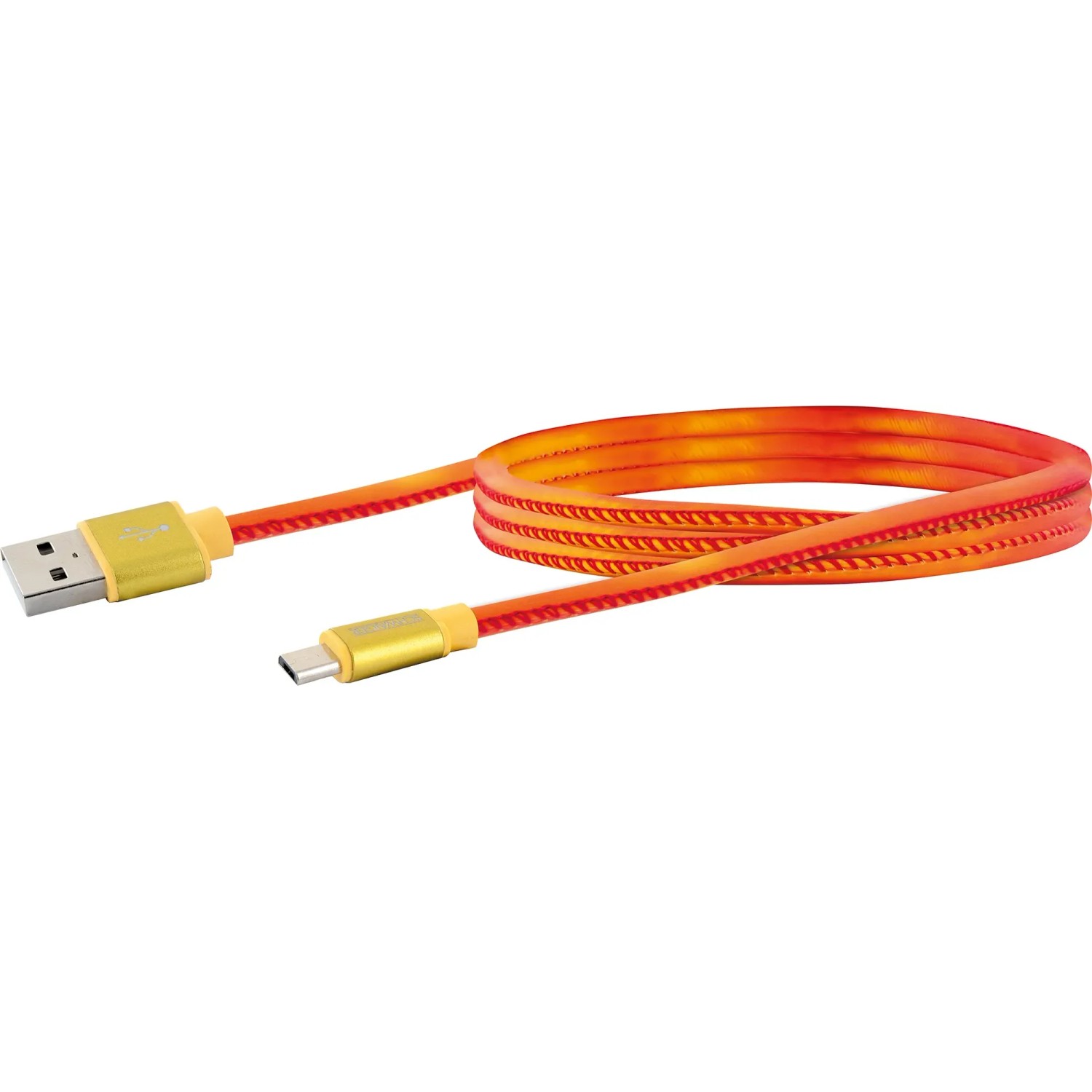 Schwaiger USB-Kabel: USB 2.0 Micro B auf USB 2.0 Typ A, Chamäleon-Effekt, 1,5 m.
