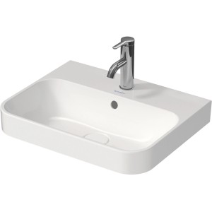 Duravit Happy D.2 Plus Aufsatzwaschbecken, weiß hochglanz, mit Armatur. Modernes Design für Ihr Bad.