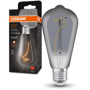 Osram E27 LED-Leuchtmittel in Edisonform, 3,4W, Vintage-Design mit Glühfaden.