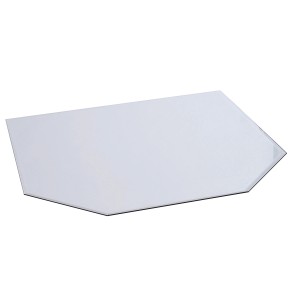 Sechseckige Firefix Glasbodenplatte 120x120cm, 8mm stark, für Kamin und Ofen.