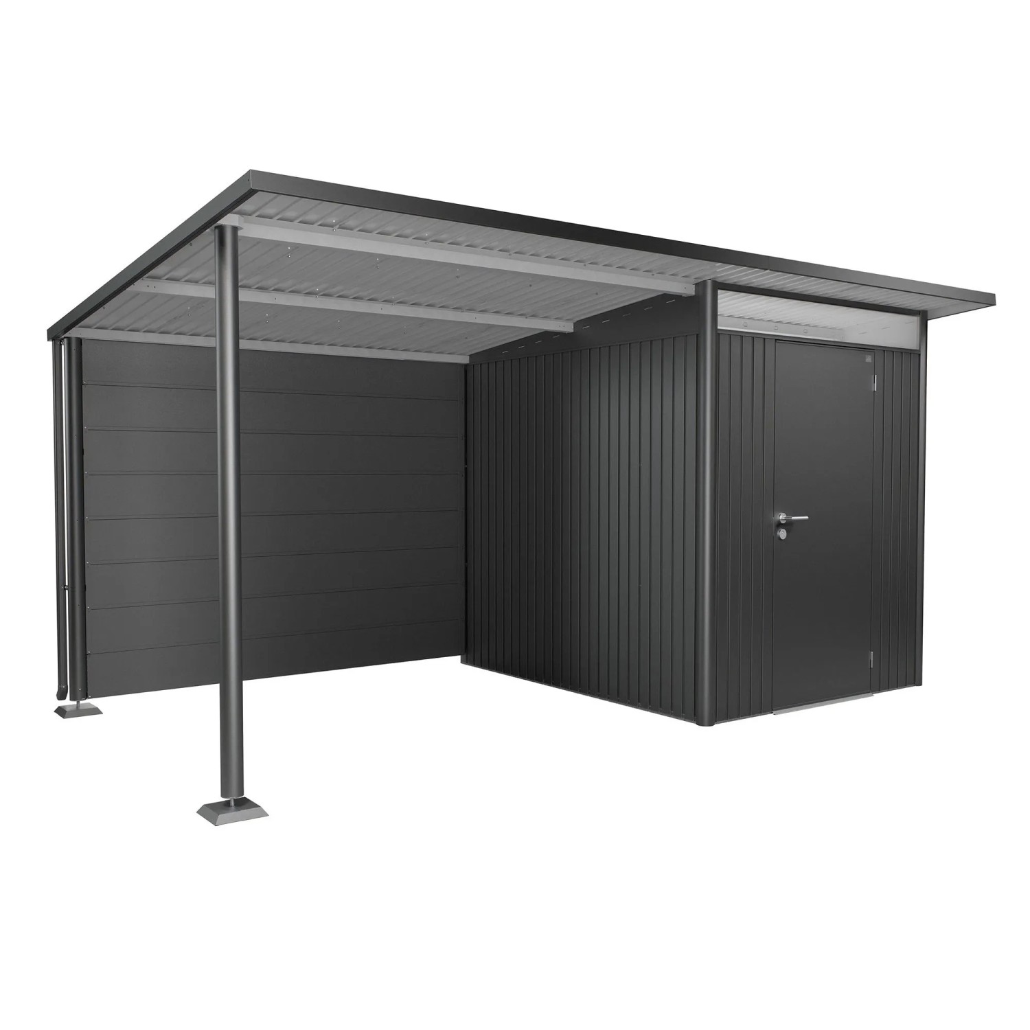 Biohort Rückwand für Seitendach zu AvantGarde Gr. L Dunkelgrau-Metallic_3