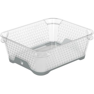 Keeeper Stapelkorb Jonas, Nordic Grau, DIN A6, rutschfest, für Küche & Büro.