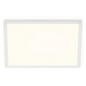 Weiße, eckige Brilo LED-Deckenleuchte Slim, 18 W, mit neutralweißem Licht für eine ideale Ausleuchtung.