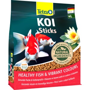 Tetra Pond Koi Sticks Fischfutter 4 l: Hauptfutter für gesunde Koi und prächtige Farben.