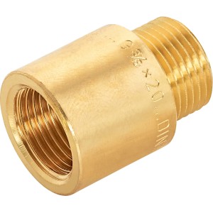 Hahnverlängerung aus Messing, 14,9 mm x 16,7 mm, 20 mm. Gewindefitting zur Verlängerung von Armaturen.