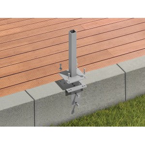 Montageadapter für Konsolen GJ43, GJ45 & GJ48 zur Zaun- und Sichtschutzbefestigung.