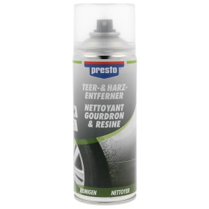 Presto Teer- und Harz-Entferner Spray, 400ml Dose für Lackreparatur und Karosseriepflege.