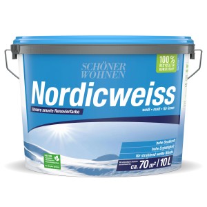 Schöner Wohnen Renovierfarbe Nordicweiss 10 l Weiß