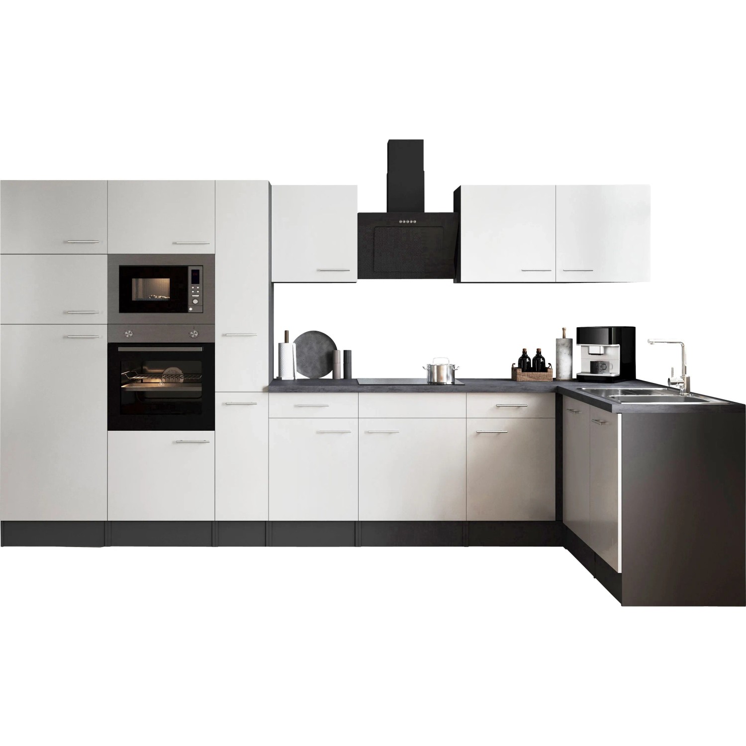 Respekta Winkelküche Oliver 370 cm Weiß_2